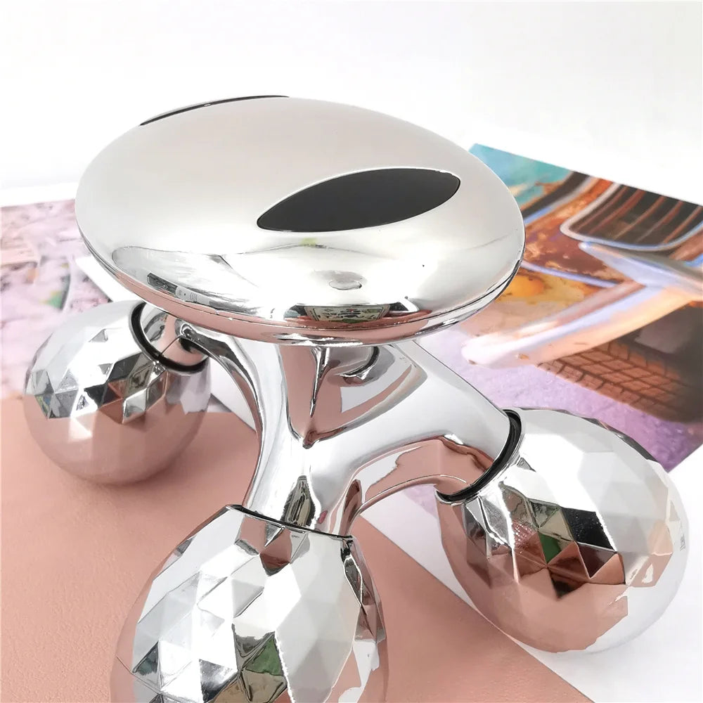 4D Roller Massager Solar Micro Current Massager Face Lifting Tightening Body Slimming Shaping Anti-cellulite Roller Beauty Care