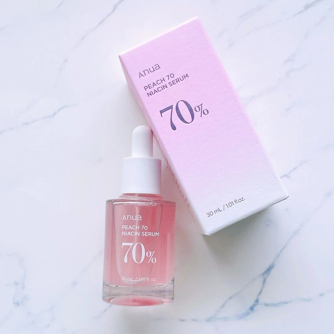 Anua Peach 70 Niacinamide Serum 30ml, Moisturizing Facial Serum, Skin Improvement, Daily Cleansing Beauty, Korean Skincare