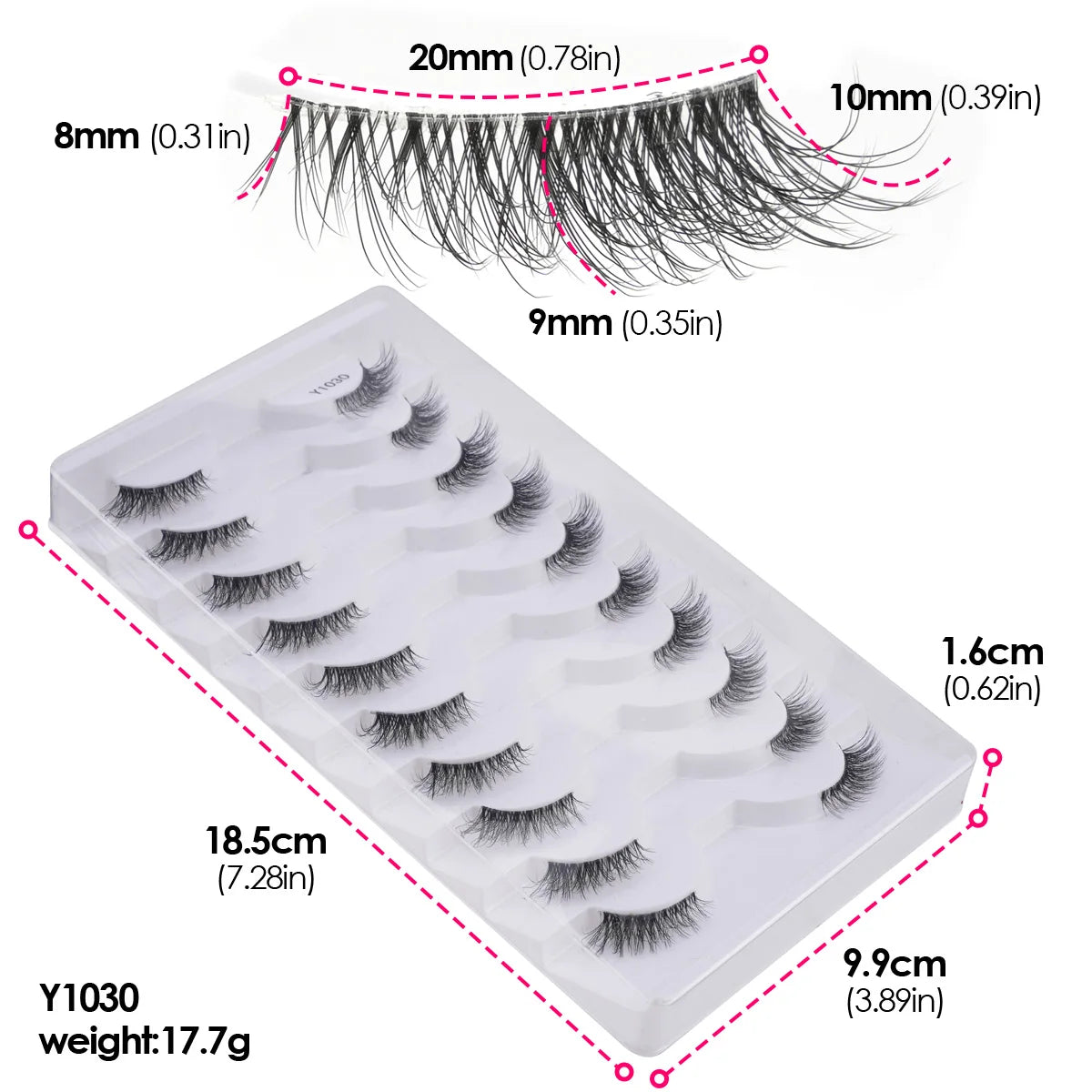 3/6/10 Pairs Wispy Half Eyelash Fluffy False Eyelashes Full Natural Long Mink Lashes Extension Makeup Handmade Cat Eye Faux Cils