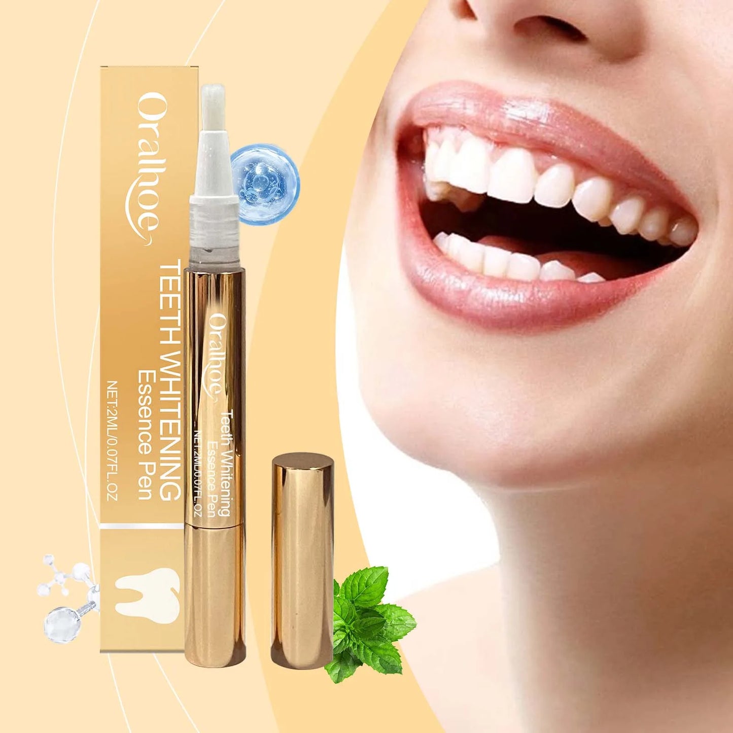 Teeth Whitening Pen Remove Stain Bleach Tooth Reduce Yellow Plaque Fresh Oral Hygiene Care No Sensitivity Gum Protect Repair Gel