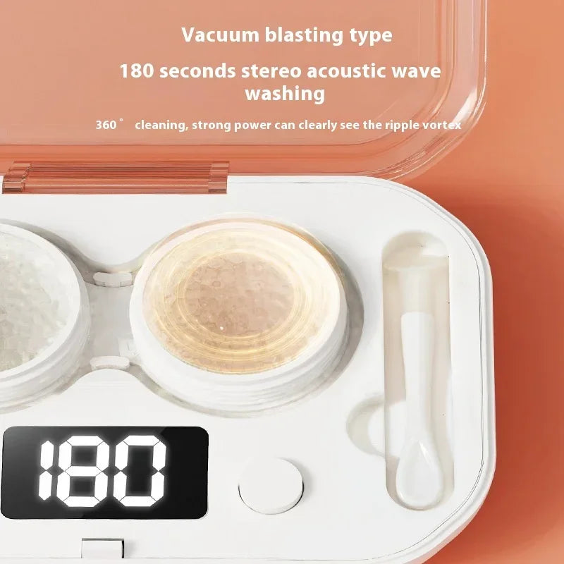 Portable Automatic Cleaning Contact Lens Cleaner Machine with Timer Ultraviolet Sterilization Magnetic Suction Cleaning Machine