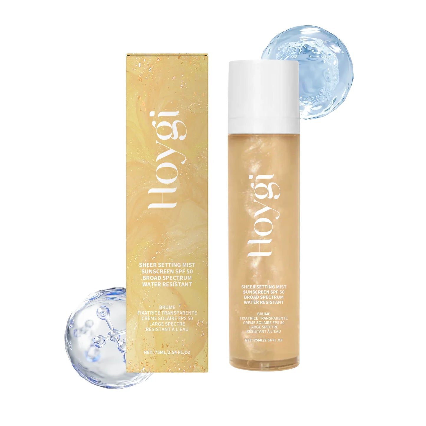 Spf 50+ Makeup Setting Spray Oil Control Natural Refreshing Waterproof Lasting Makeup Fixer Sun Protection Face Mist Cosmetics