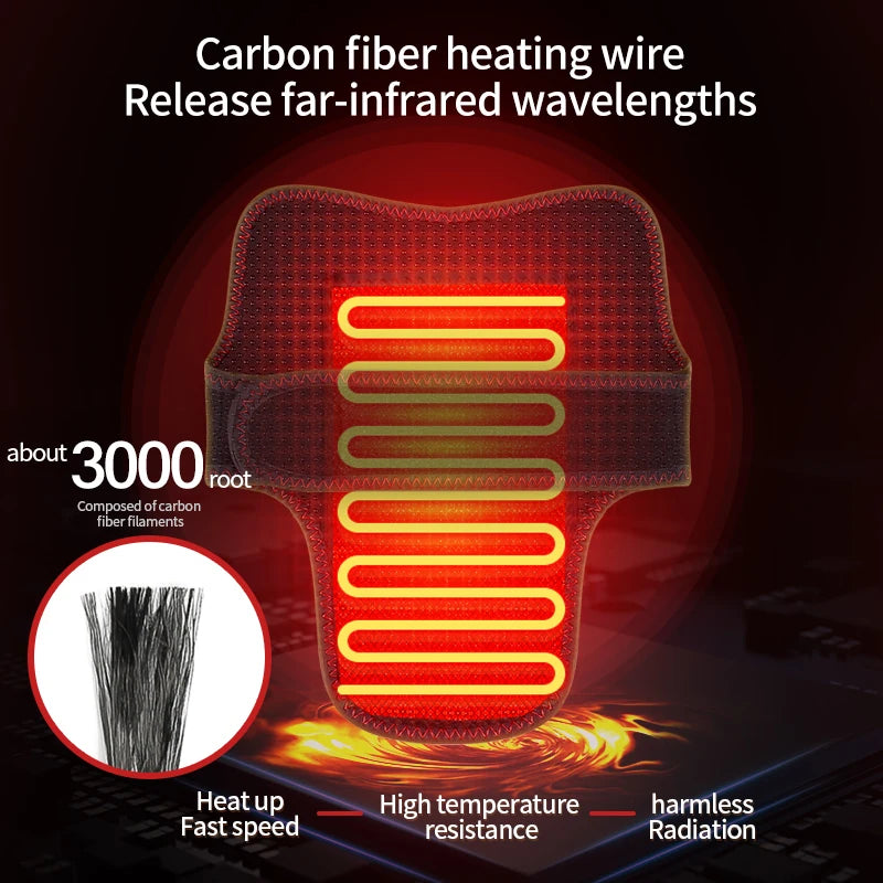 Heating Neck Support- Vibration Massager Hot Compress Relieves Joint Pain Discomfort overuse injury 3-Level Timer USB Port