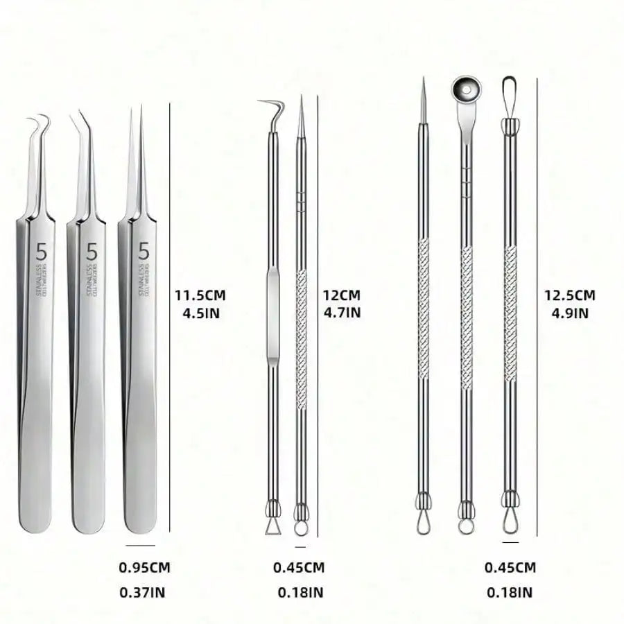 1/3/8PCS stainless steel blackhead removal tool kit, blackhead clip, tweezers, beauty face blackhead remover, acne needle tool