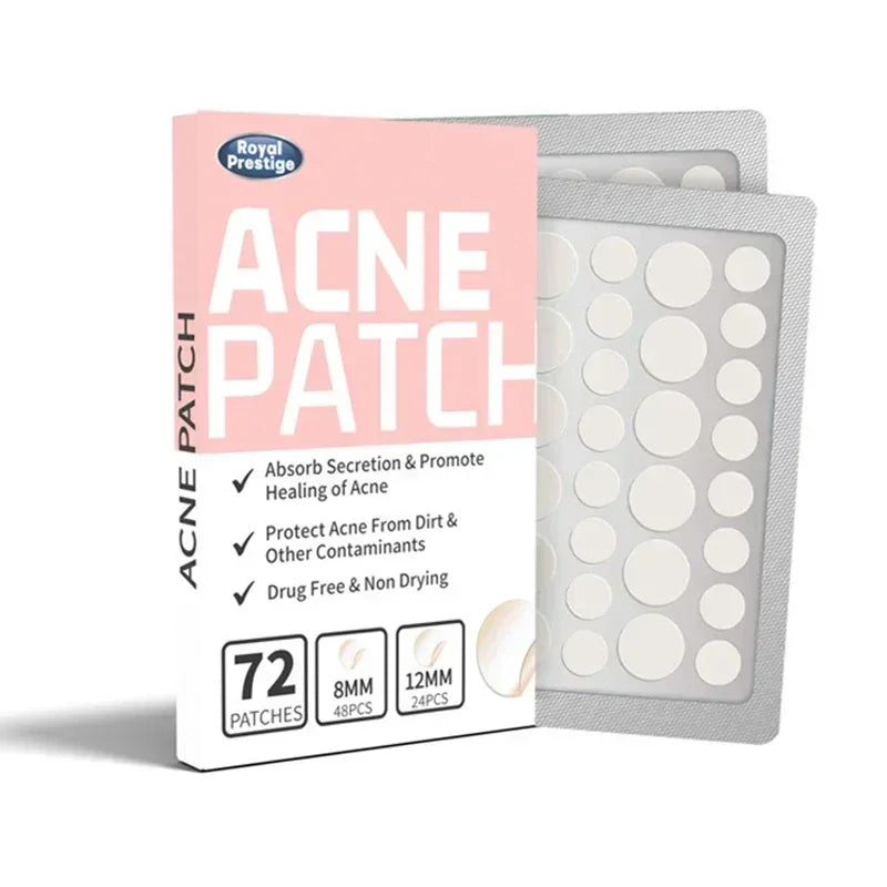 72-720Pcs Invisible Acne Patches Removal Pimple Anti-Acne Hydrocolloid Patches Spots Marks Concealer Repair Sticker Waterproof