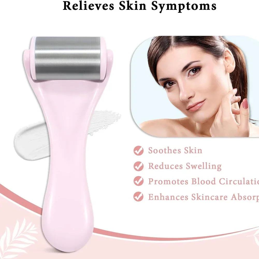 New Ice Roller Facial Massage Tool Stainless Steel Facial Massager Face & Eye Puffiness Relief Anti Wrinkle Skin Care Tools