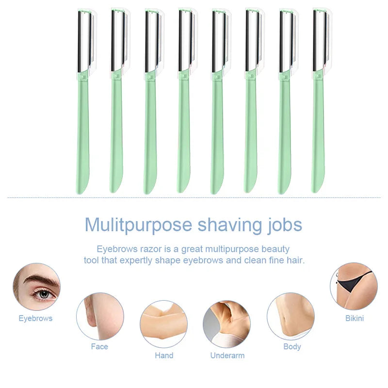 4/8Pcs Eyebrow Trimmer Face Blade Shaver Portable Eye Brow Epilation Hair Removal Safety Cutting Razors for Woman Makeup Tools