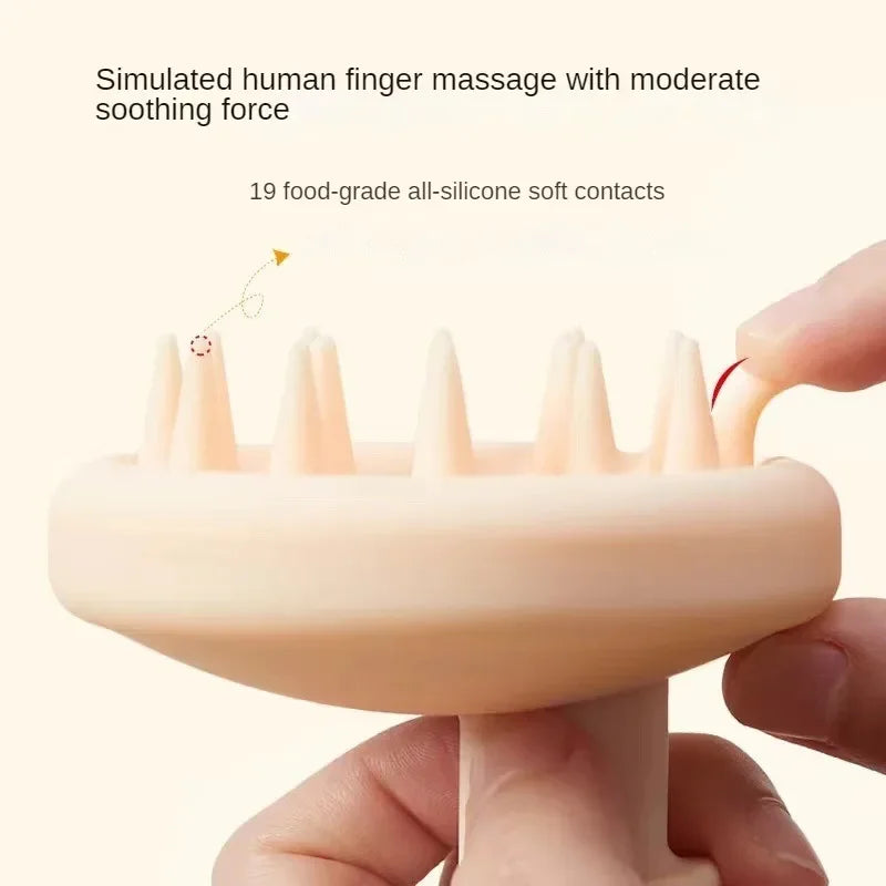 Full Silicone Scalp Massage Shampoo Brush,Head Scrubber with Soft Bristles,Women/Children Hair Comb Hairbrush