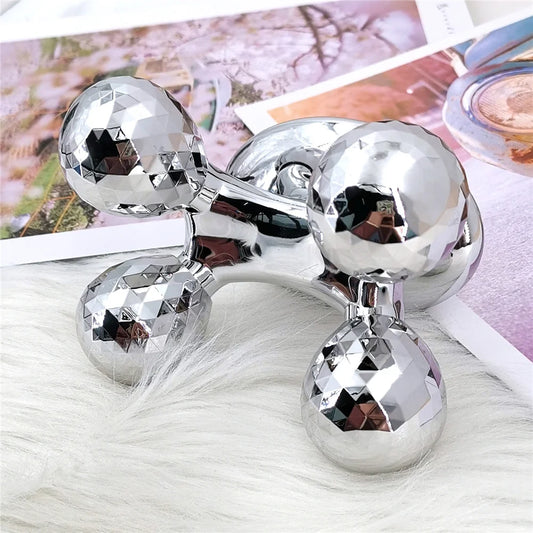 4D Roller Massager Solar Micro Current Massager Face Lifting Tightening Body Slimming Shaping Anti-cellulite Roller Beauty Care