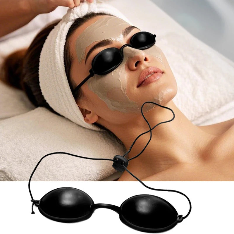 Silicone Protectve Eye Goggle For IPL Laser LED UV Lamp Treatment Flexible UV Eye Protection Sunbed Tanning Goggles Mask