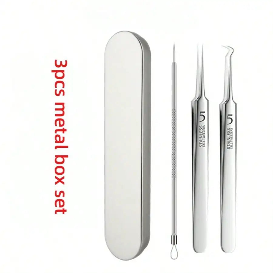 1/3/8PCS stainless steel blackhead removal tool kit, blackhead clip, tweezers, beauty face blackhead remover, acne needle tool