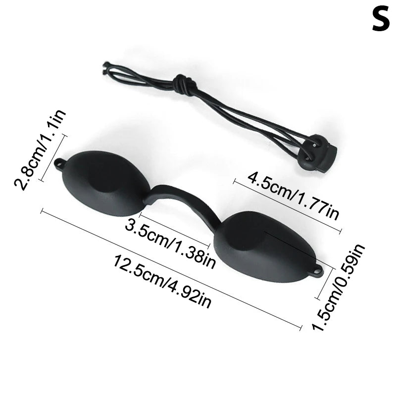 Silicone Protectve Eye Goggle For IPL Laser LED UV Lamp Treatment Flexible UV Eye Protection Sunbed Tanning Goggles Mask