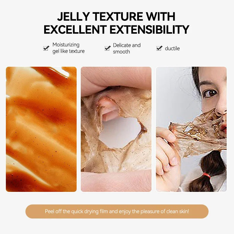 Hanlunmeiyu Activated Charcoal Peel-Off Mask-Deep Cleansing ,Hydrating Moisturizing Peel-Off Mask ,Pore Purifying Oil Control