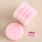 Powder Puff, 5pcs/box soft round sponge powder puff double-side skin-friendly velvet makeup powder puff tape case