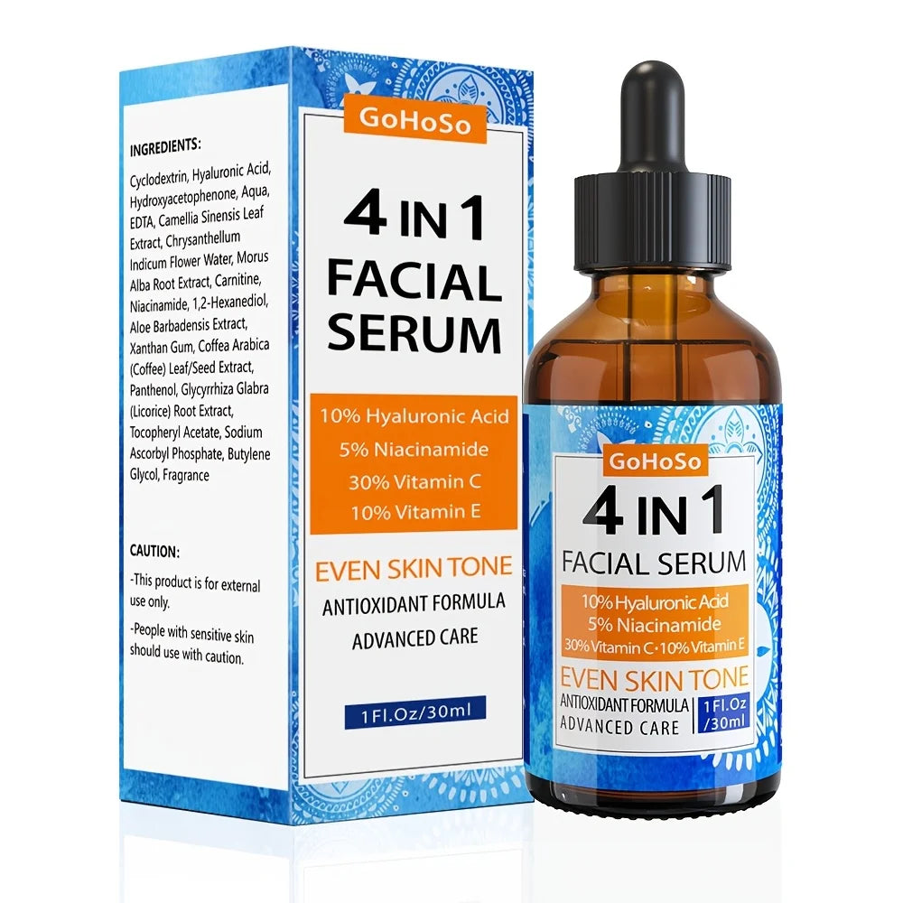 ENVISHA 4 In 1 Face Serum Hyaluronic Acid Niacinamide Vitamin Anti-Aging Anti-wrinkle Deep Moisturizing Firming Skin Care
