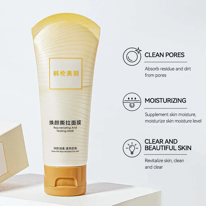 Hanlunmeiyu Activated Charcoal Peel-Off Mask-Deep Cleansing ,Hydrating Moisturizing Peel-Off Mask ,Pore Purifying Oil Control