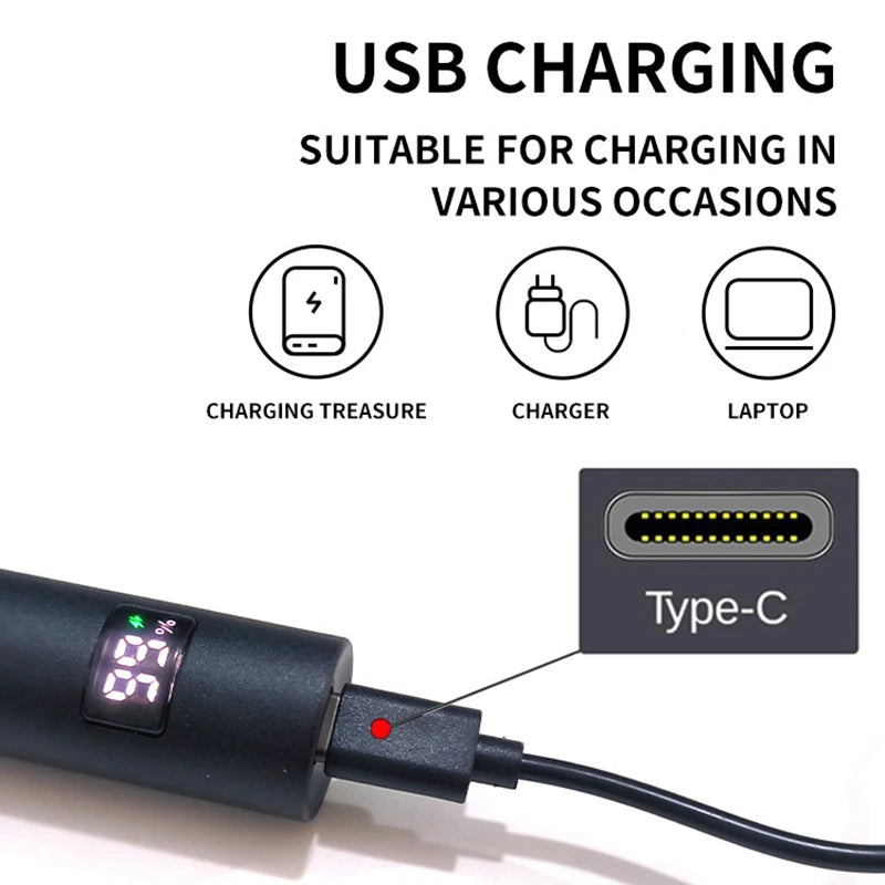 3 in 1 Electric Nose Ear Hair Trimmer Painless Rechargeable Eyebrow Beard Hair Clipper Shaver Nose Hair Trimmer