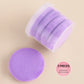 Powder Puff, 5pcs/box soft round sponge powder puff double-side skin-friendly velvet makeup powder puff tape case