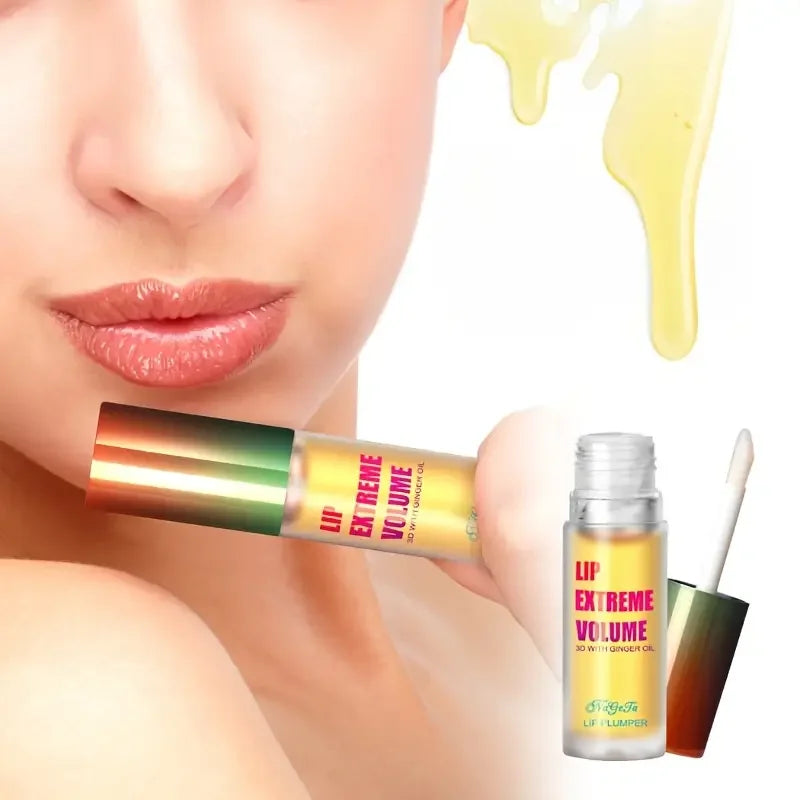 1/2Pcs Ginger And Mint Lip Plumper Oil Radiant,Plumping Lip Volumizing Serum for Smoother,Fuller Lips for Youthful and Sexy Look