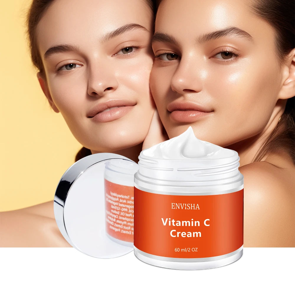 ENVISHA Facial Cream Vitimin C Skin Care Anti-Wrinkle Aging Moisturizing Shrink Pores Whitening Smooth Firming Beauty Health