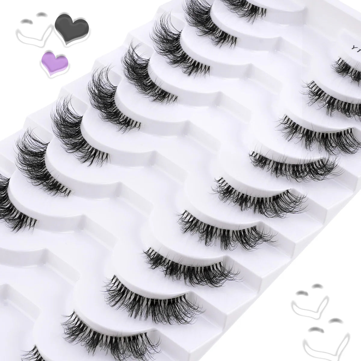 3/6/10 Pairs Wispy Half Eyelash Fluffy False Eyelashes Full Natural Long Mink Lashes Extension Makeup Handmade Cat Eye Faux Cils