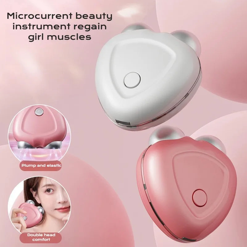 1PC Microcurrent Facial Massager Roller Skin Tightening Rejuvenation Anti Wrinkle Beauty Device USB Charging for Home Use