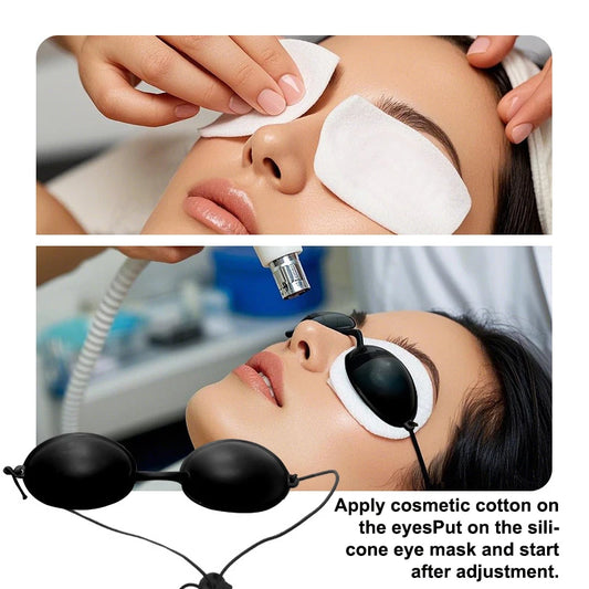 Silicone Protectve Eye Goggle For IPL Laser LED UV Lamp Treatment Flexible UV Eye Protection Sunbed Tanning Goggles Mask