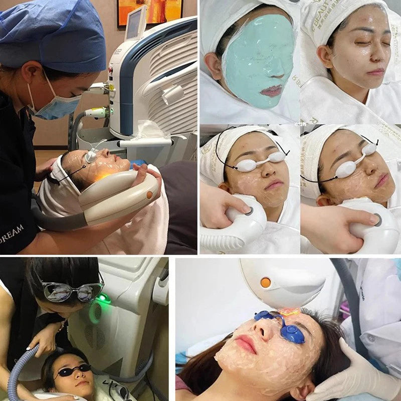 Silicone Protectve Eye Goggle For IPL Laser LED UV Lamp Treatment Flexible UV Eye Protection Sunbed Tanning Goggles Mask