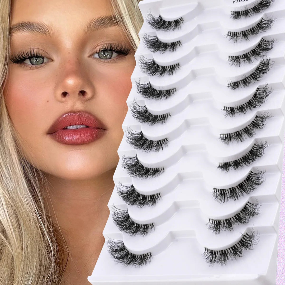 3/6/10 Pairs Wispy Half Eyelash Fluffy False Eyelashes Full Natural Long Mink Lashes Extension Makeup Handmade Cat Eye Faux Cils