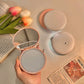 Makeup mirror portable portable small mirror with light led makeup mirror pocket mini handheld luminous folding round mirror
