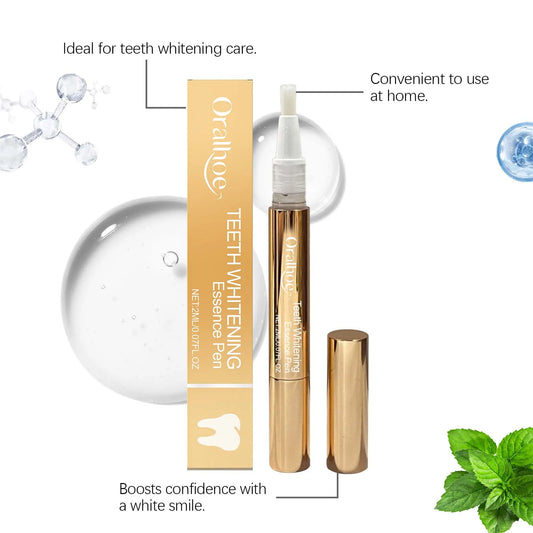Teeth Whitening Pen Remove Stain Bleach Tooth Reduce Yellow Plaque Fresh Oral Hygiene Care No Sensitivity Gum Protect Repair Gel