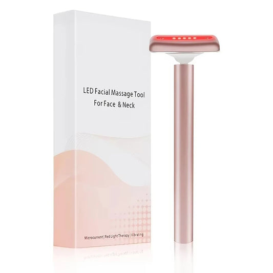 Red Light Therapy Eye Massage Wand Facial Lift Massager Skin Rejuvenation Fade Fine Line