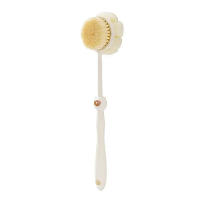 Two Sided Shower Body Brush Silicone Long Handle Bathroom Wash Brush Bathing Massage Back Body Exfoliating Brush Bath Supplies