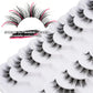 3/6/10 Pairs Wispy Half Eyelash Fluffy False Eyelashes Full Natural Long Mink Lashes Extension Makeup Handmade Cat Eye Faux Cils