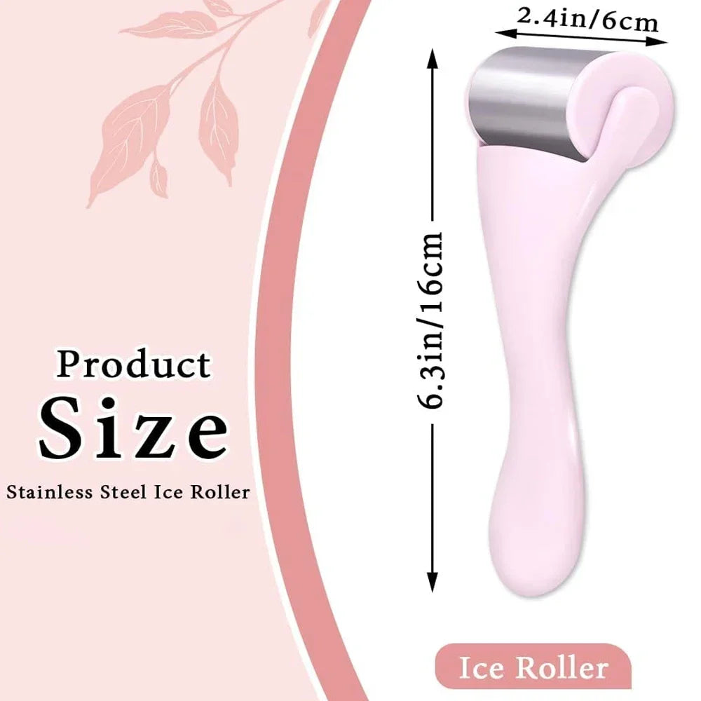 New Ice Roller Facial Massage Tool Stainless Steel Facial Massager Face & Eye Puffiness Relief Anti Wrinkle Skin Care Tools