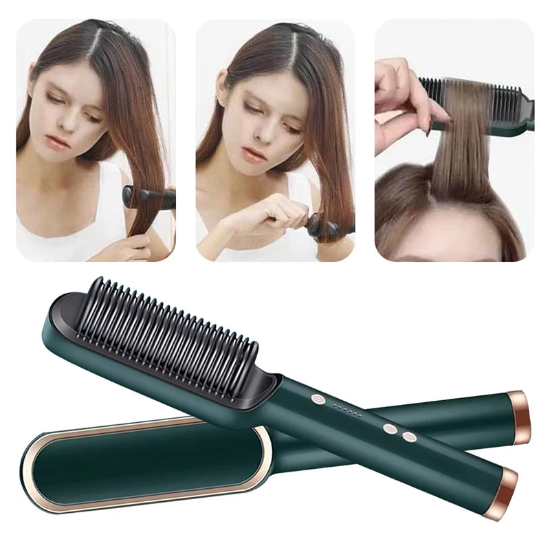Professional Hair Tyling Tools Salon Steam Styler Hot Mist Nourish Hair Care Water Tank Steam Hair Straightener Brush