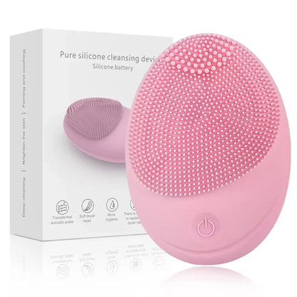 Electric Silicone Sonic Exfoliating Facial Cleansing Brush, Face Cleaning Beauty Massager, Facial Beauty Tool.